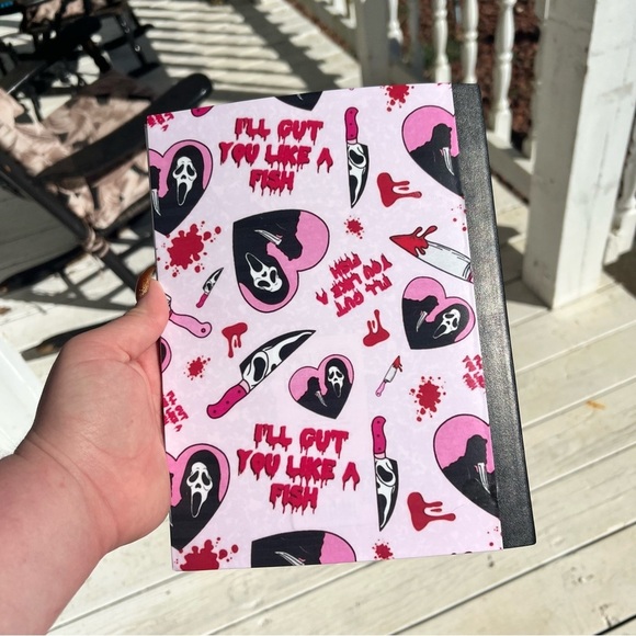 Handmade Pink Scream Ghostface Composition Notebook - Picture 2 of 2